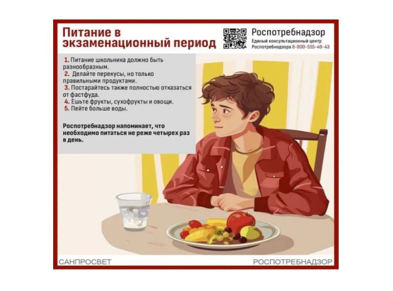 ПИТАНИЕ В ЭКЗАМЕНАЦИОННЫЙ ПЕРИОД.