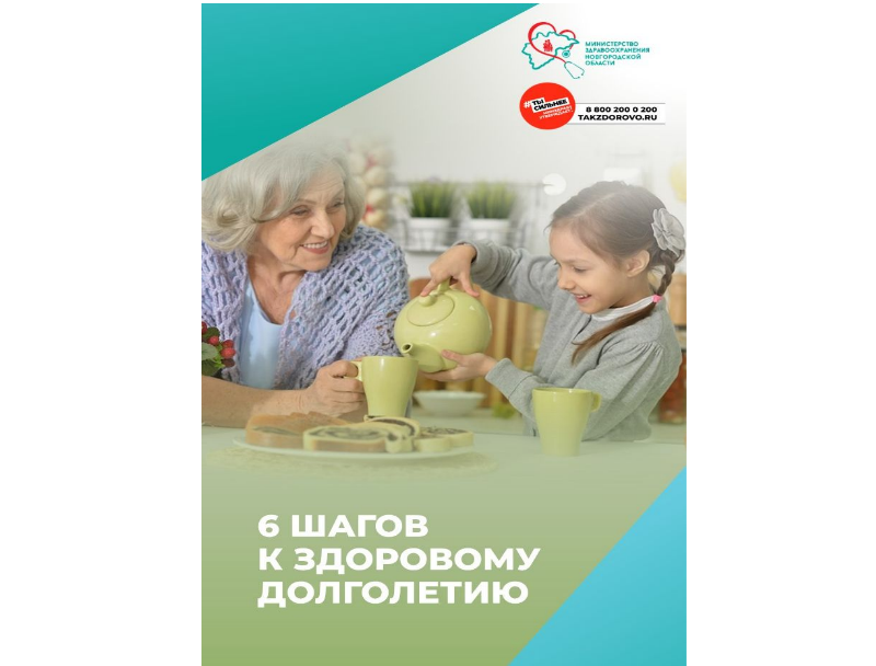 6 ШАГОВ К ЗДОРОВОМУ ДОЛГОЛЕТИЮ.